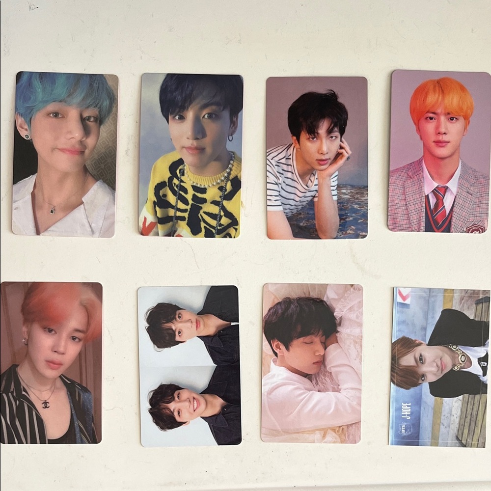 8 Assorted BTS Photocards: Map of the Soul, Dark and Wild, Love Yourself